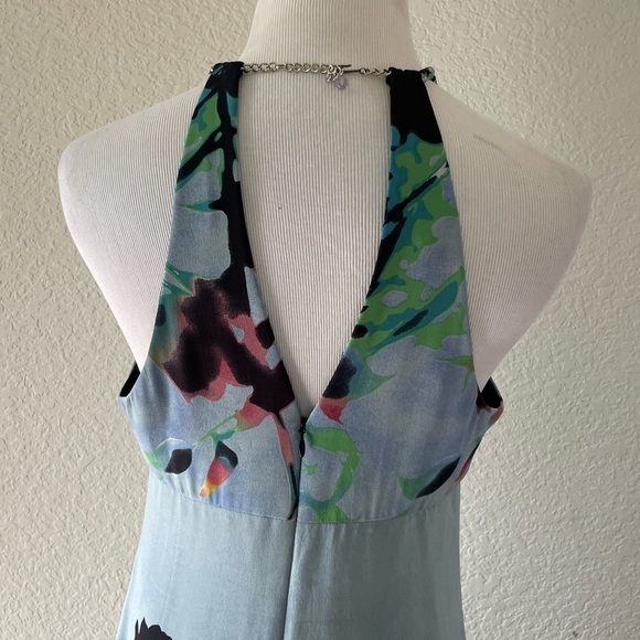 Vintage 90’s Floral Halter Dress | Glam Grunge Festival Dress - Picture 9 of 9